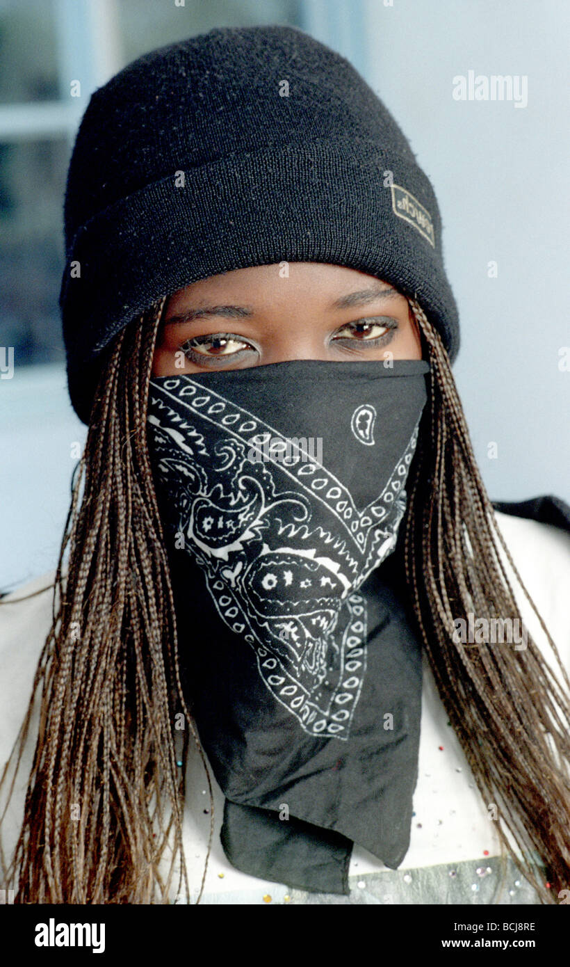 L'Afrique noire le hip-hop girl Banque D'Images