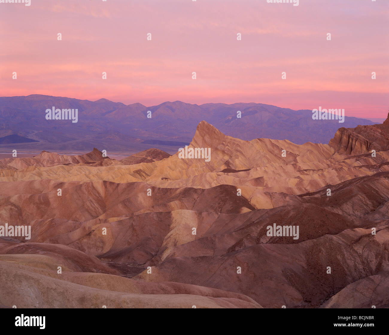 USA Californie Parc National de la vallée de la mort Zabriskie Point Banque D'Images