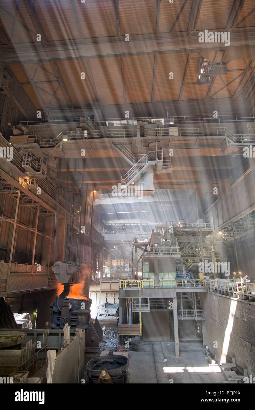 L'usine sidérurgique ThyssenKrupp Steel AG Banque D'Images