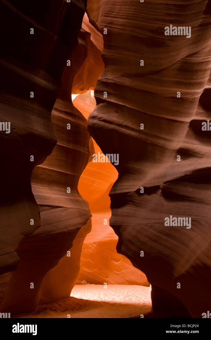 USA, Arizona, Page, Antelope Canyon (Upper) un slot canyon, la bougie Banque D'Images