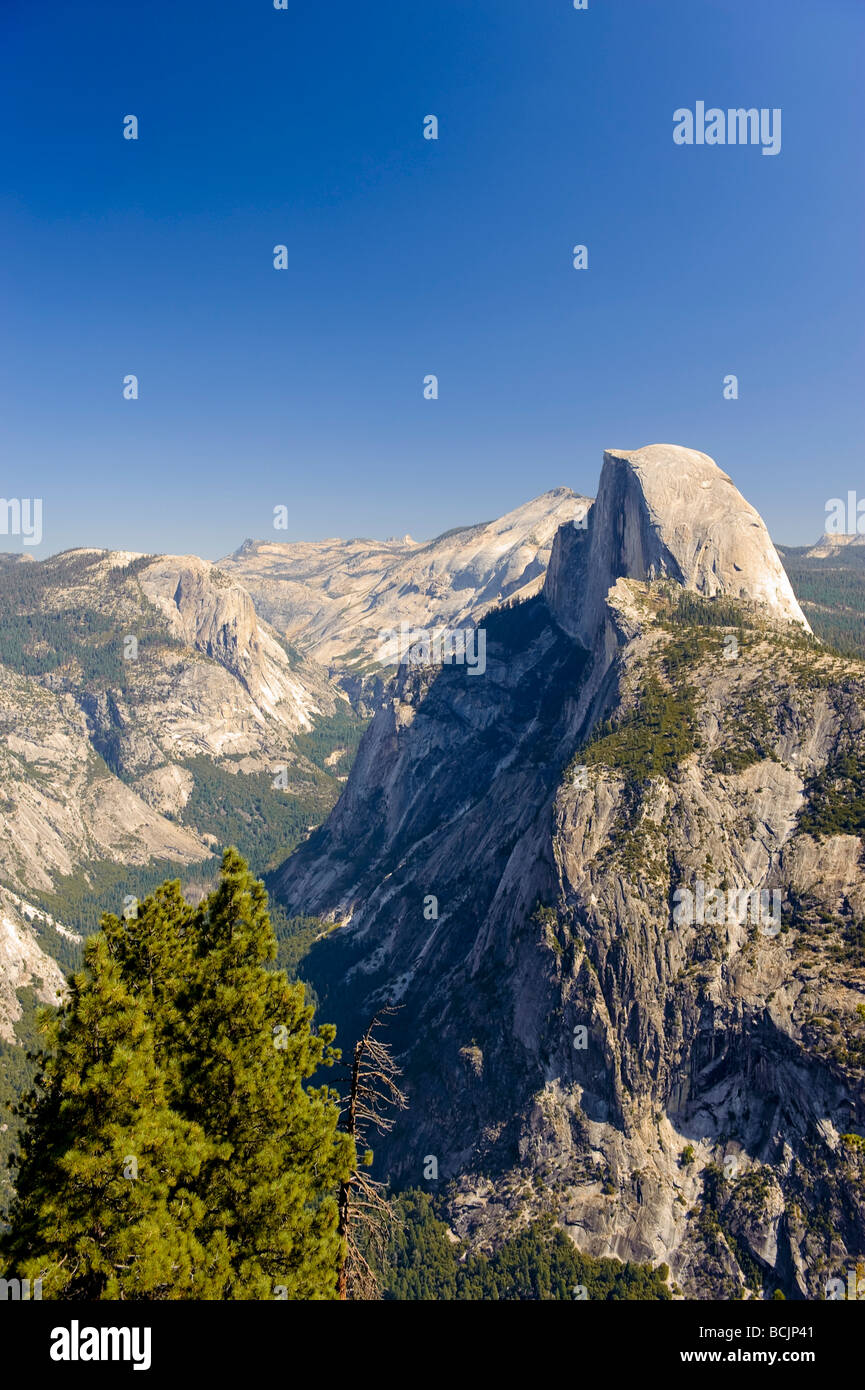 États-unis, Californie, Yosemite National Park, Glacier Point et demi dôme Mountain Banque D'Images