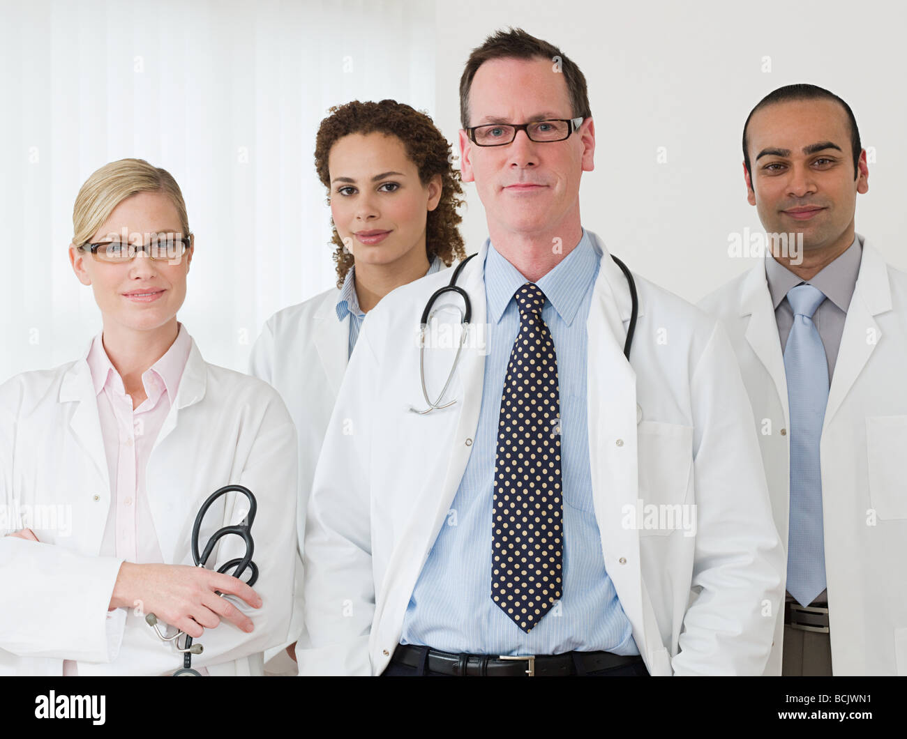 Portrait de quatre médecins Banque D'Images