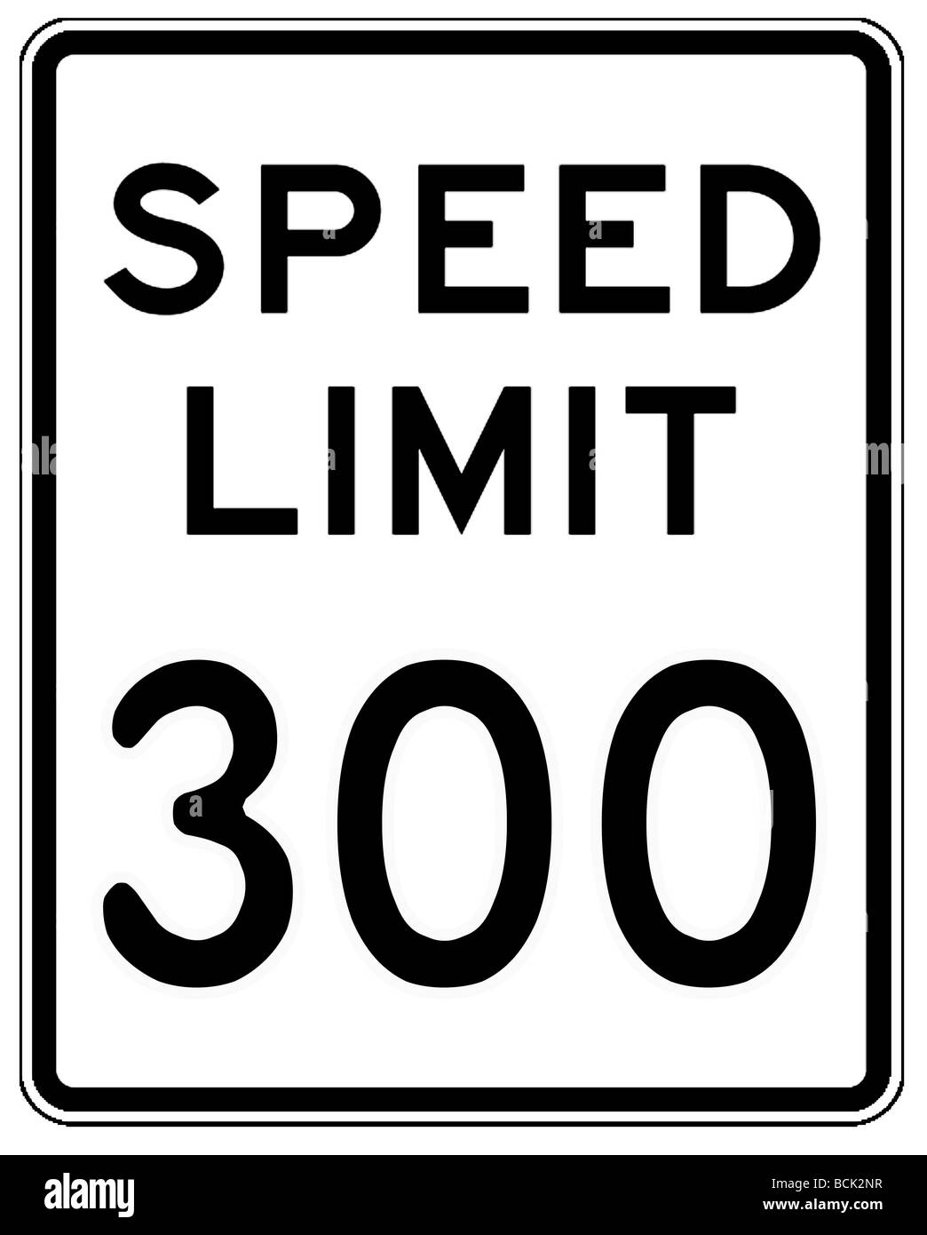 Drôle de panneau de signalisation de limite de vitesse Banque D'Images