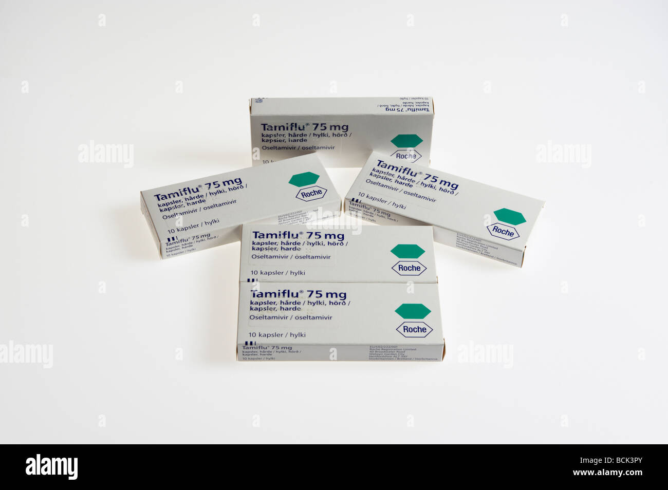 Les médicaments contre la grippe la fièvre porcine Tamiflu Oseltamivir contrôle l'usage oral Les inhibiteurs de la neuraminidase Banque D'Images