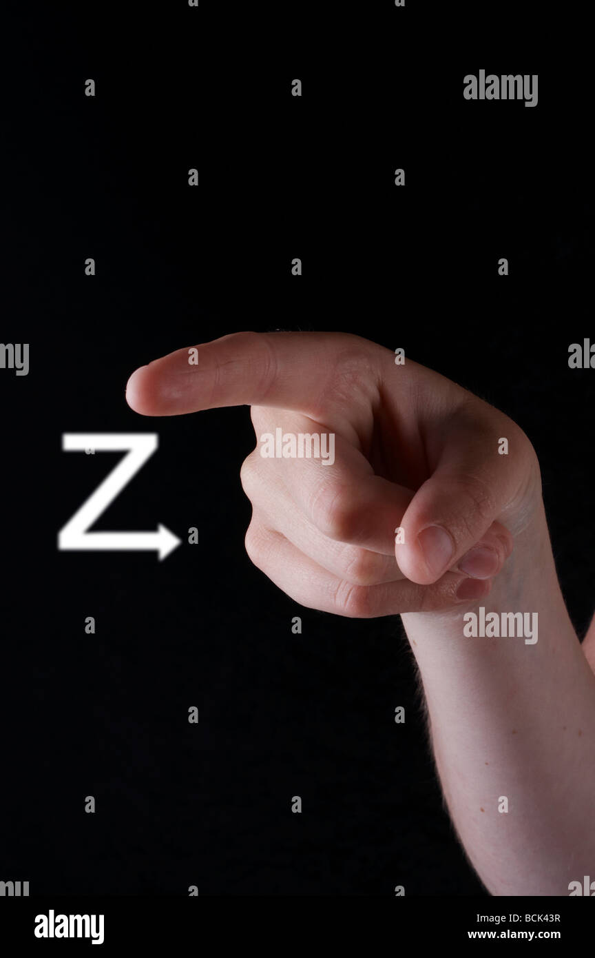 La langue des signes américaine lettre Z Banque D'Images