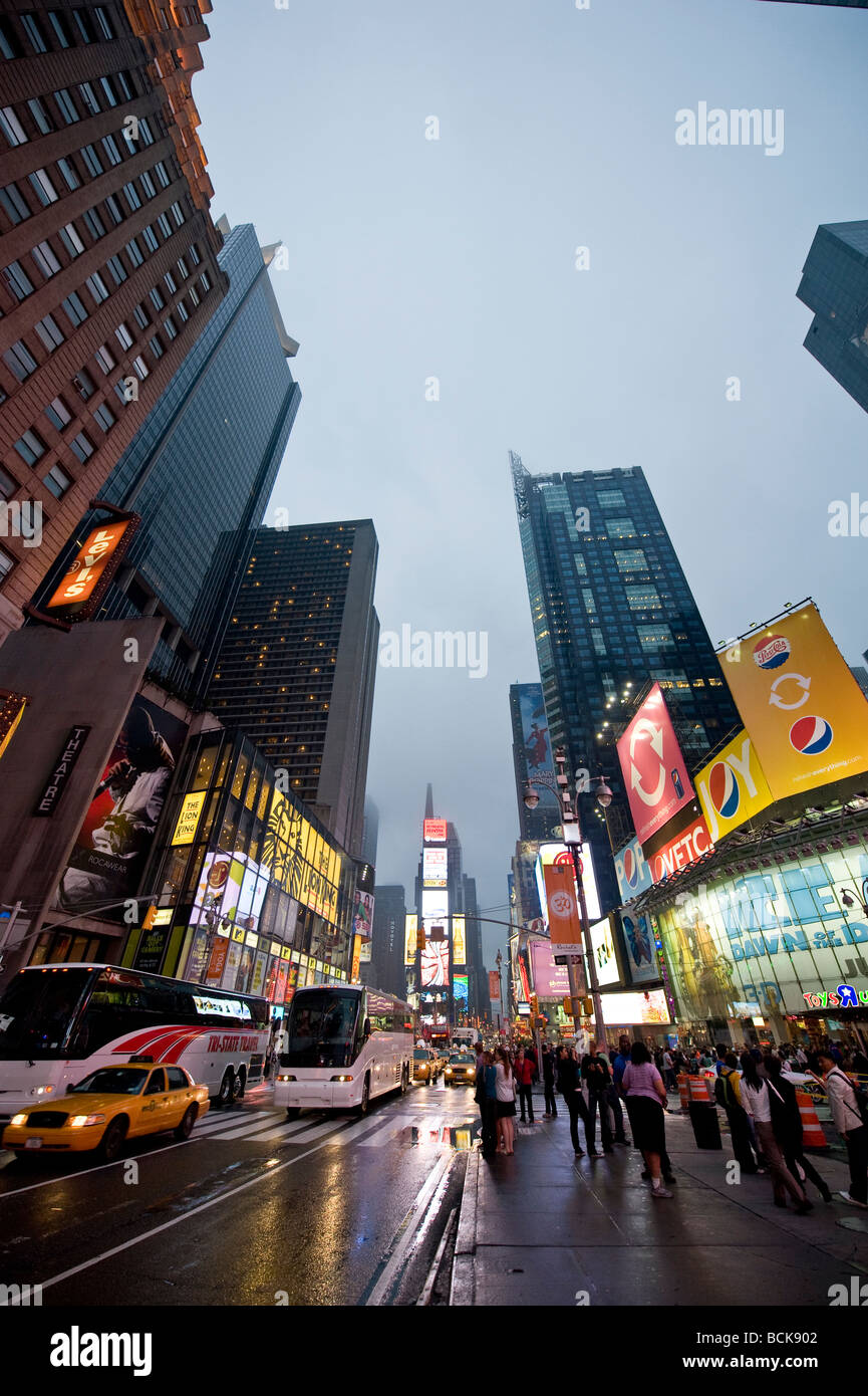 Times Square de nuit Banque D'Images