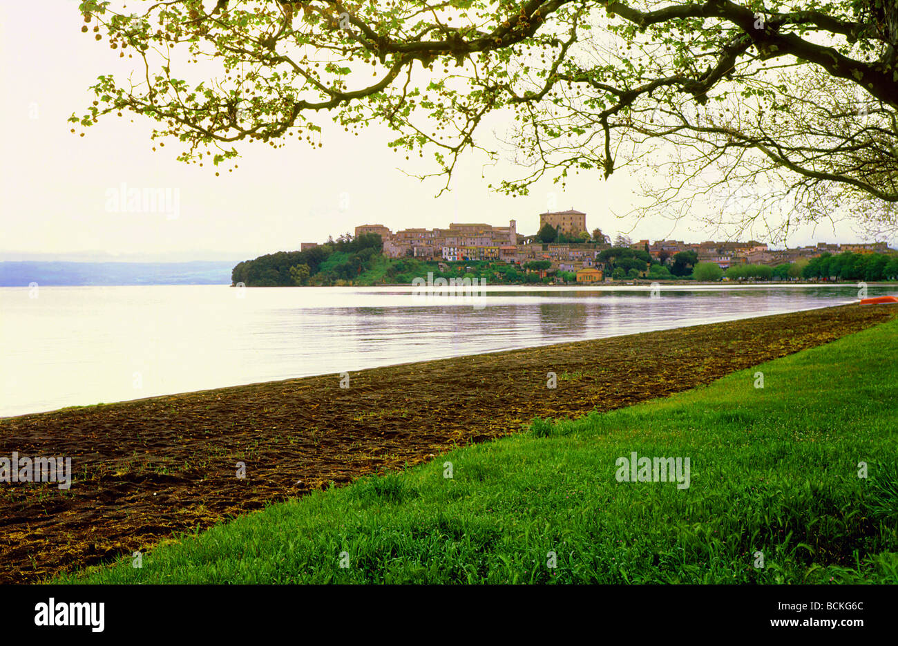 Capodimonte sur le lac de Bolsena.Viterbo. Banque D'Images