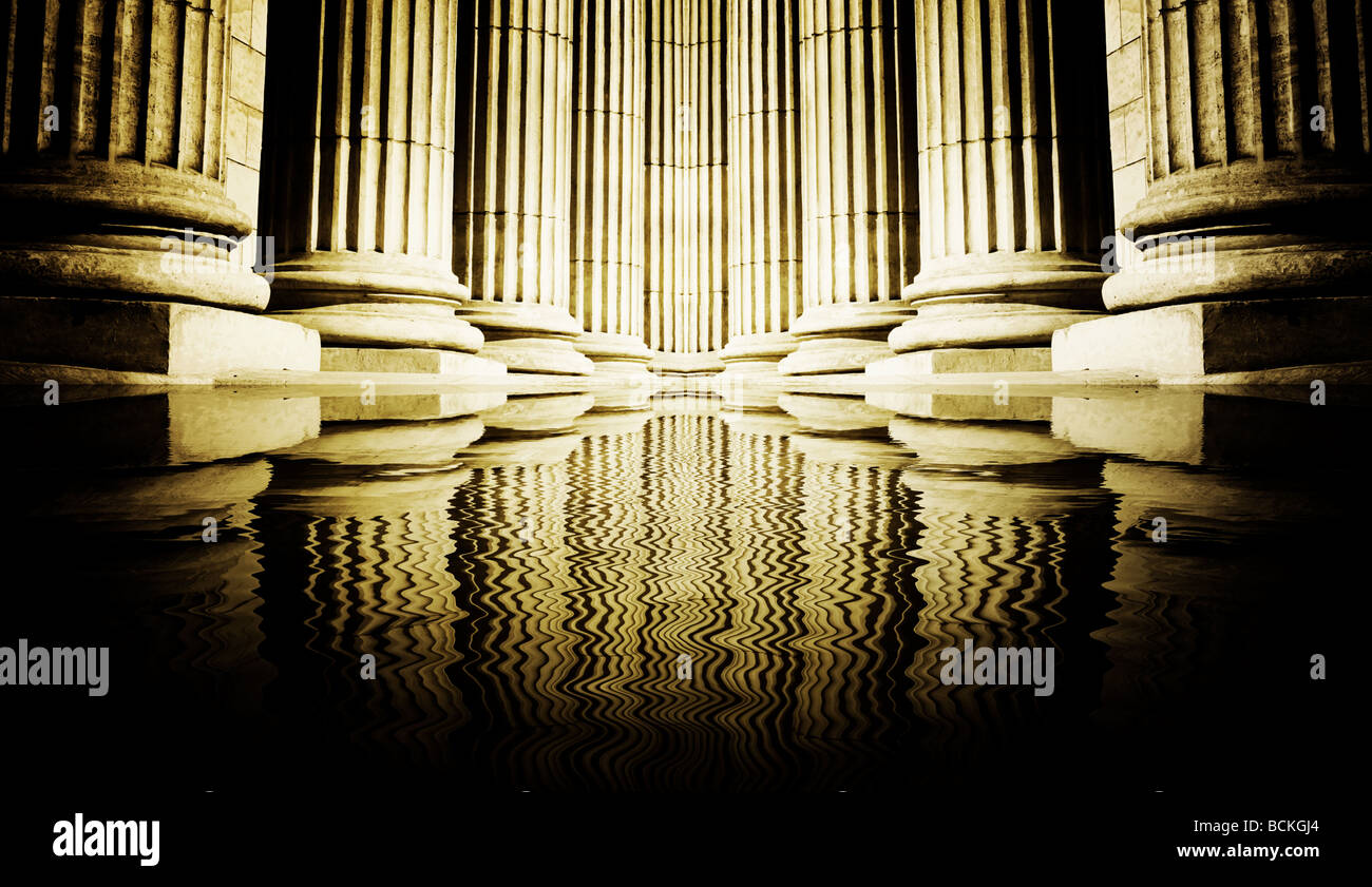 Close-up de colonnes classiques Banque D'Images