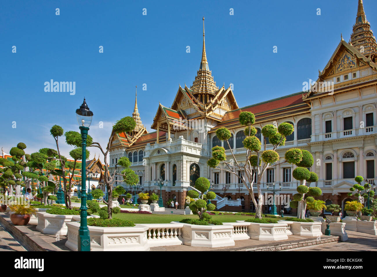 Thaïlande, Bangkok. Il Chakri Mahaprasad Hall dans le Roi de Thaïlande s Royal Grand Palace complexe à Bangkok. Banque D'Images