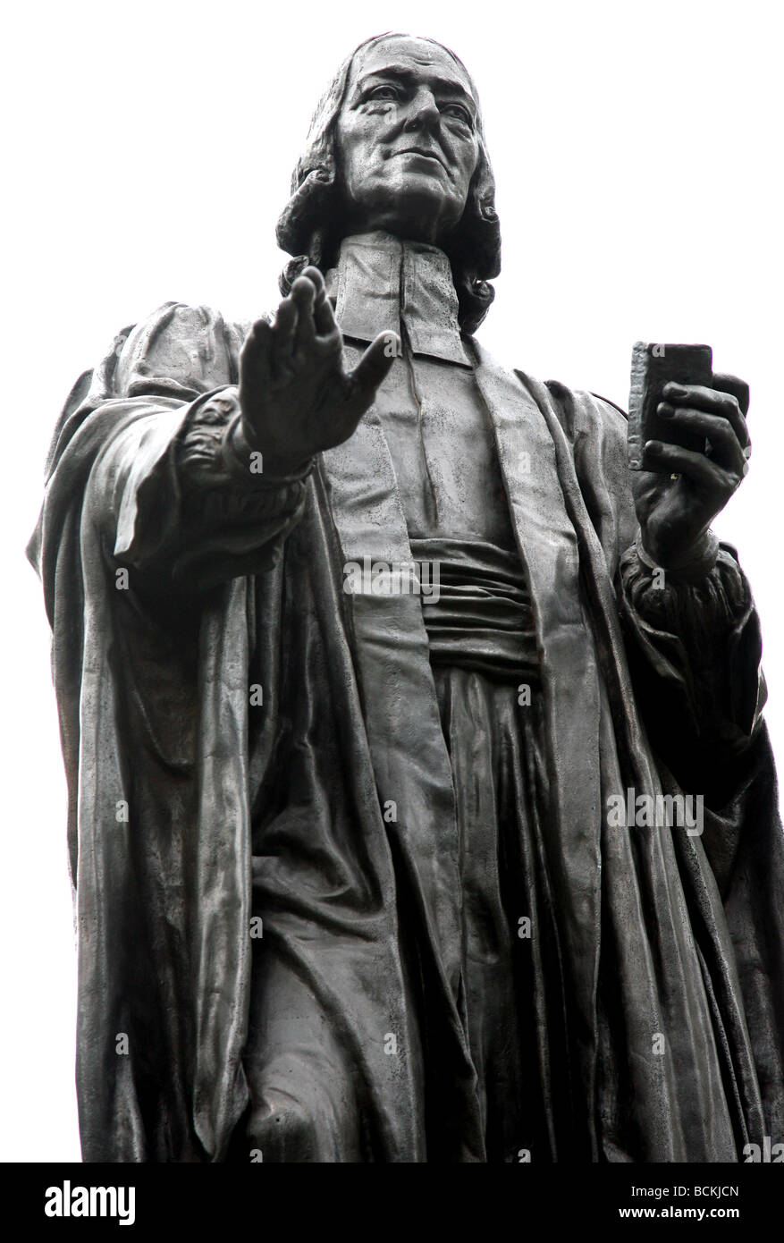 Statue de John Wesley, St Paul's Churchyard, Londres Banque D'Images