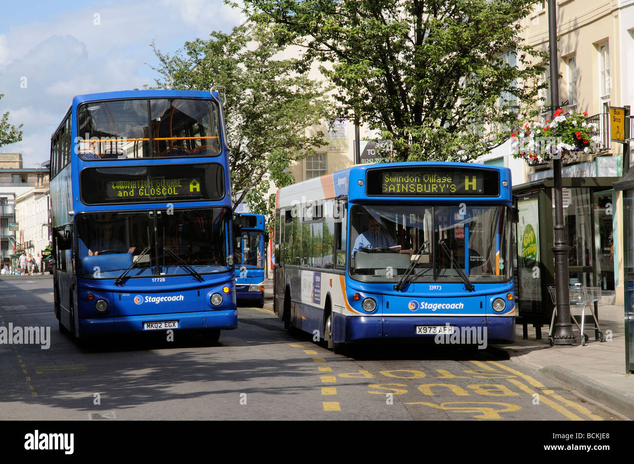 Gloucestershire Cheltenham Spa England UK stagecoach bus dans le centre-ville Banque D'Images