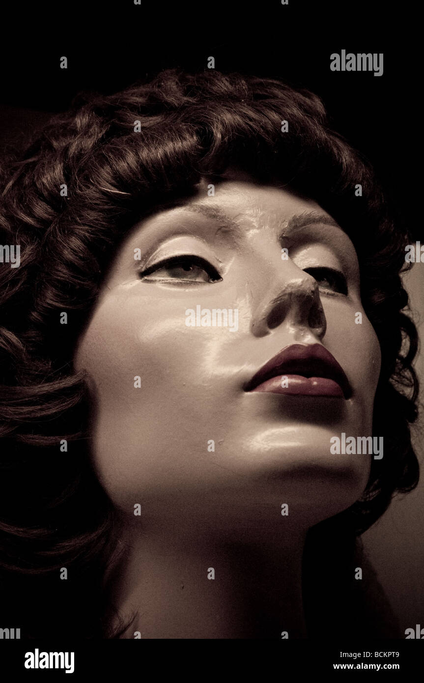 Ancien mannequin tête de femme Silverton Australie Banque D'Images