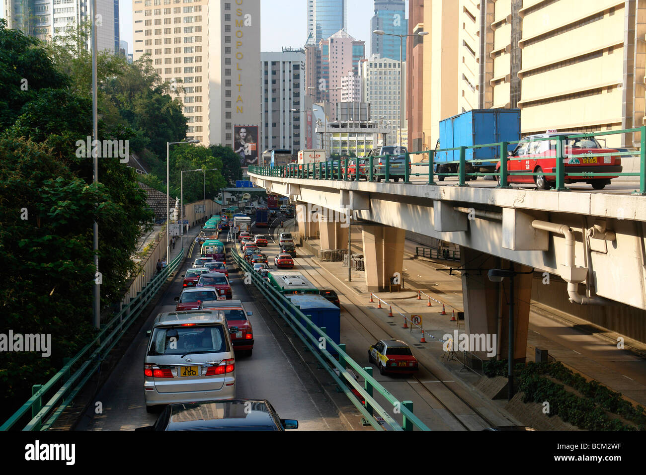 Chine Hong Kong Embouteillage de tunnel d'Aberdeen à Wanchai Banque D'Images