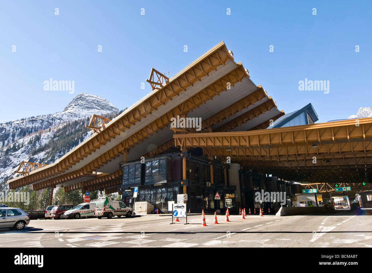 Tunnel du Mont Blanc Aosta Italie Banque D'Images