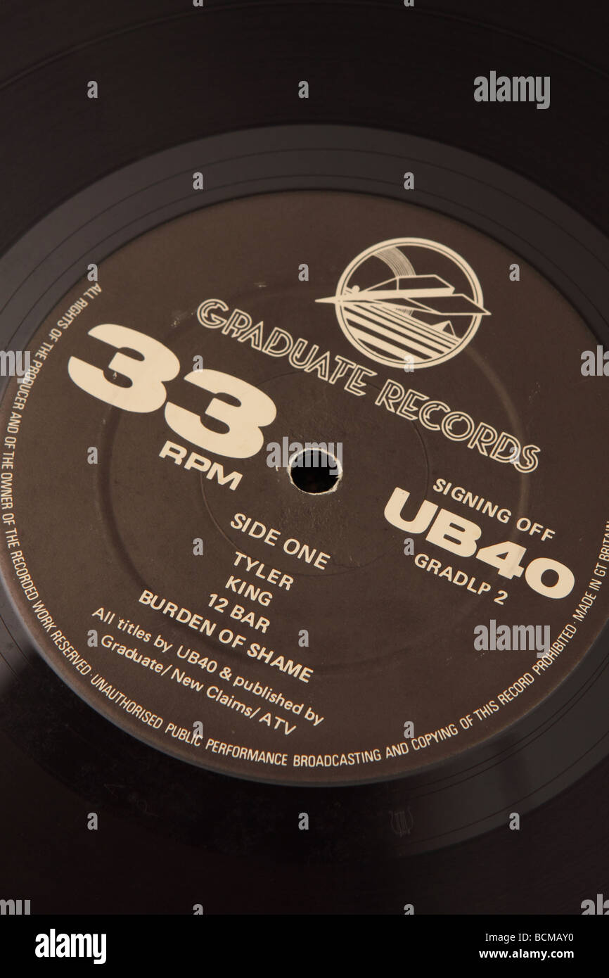 UB40 groupe pop reggae band LP album appelé Signature de 1980 produite par des Records Banque D'Images