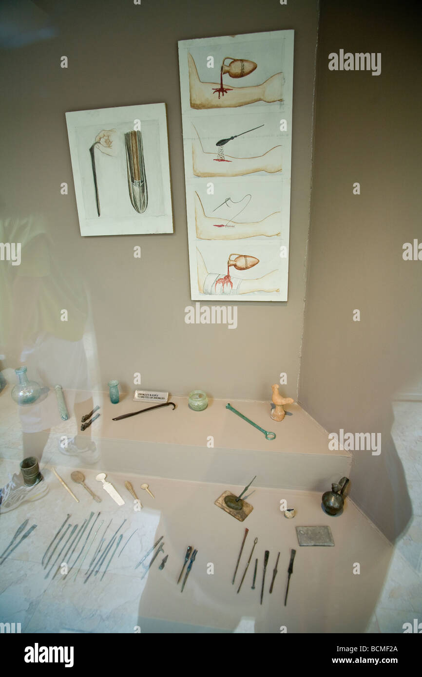 Musée d'Ephèse outils pratiques médicales archaïques Banque D'Images