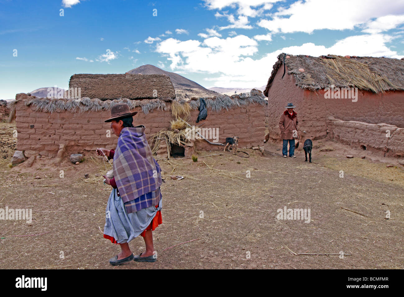 Ferme près de Juli, Puno, Pérou Banque D'Images