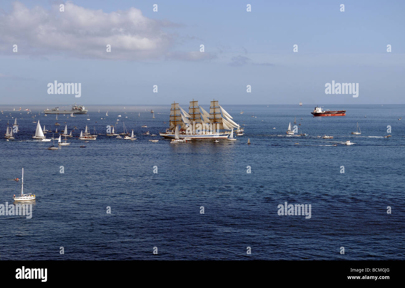 Course des grands voiliers 2008 Cornwall Falmouth Banque D'Images