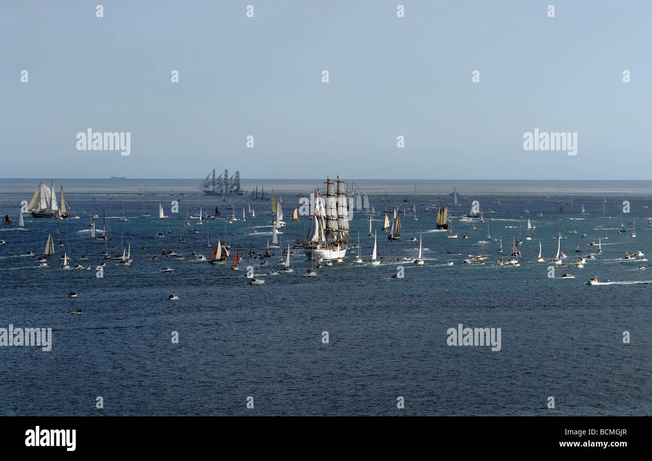 Course des grands voiliers 2008 Cornwall Falmouth Banque D'Images