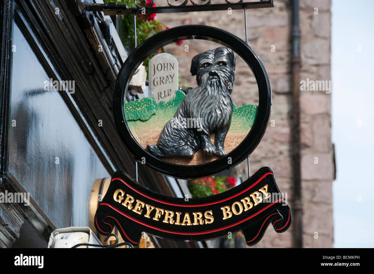 Le pub près du cimetière frère gris avec Bobby Banque D'Images