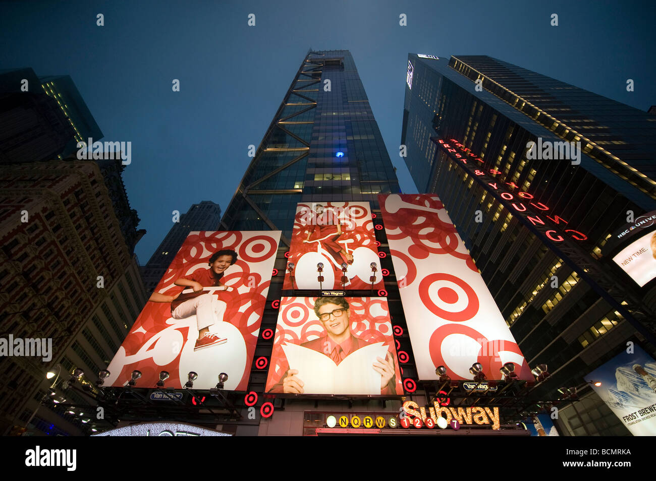 Times Square de nuit Banque D'Images