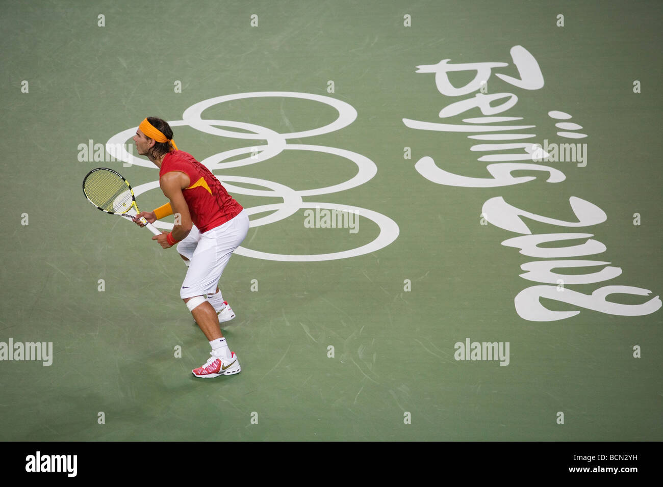 Joueur de tennis étrangers en compétition durant une Bonne Chance Beijing, Beijing, Chine Banque D'Images