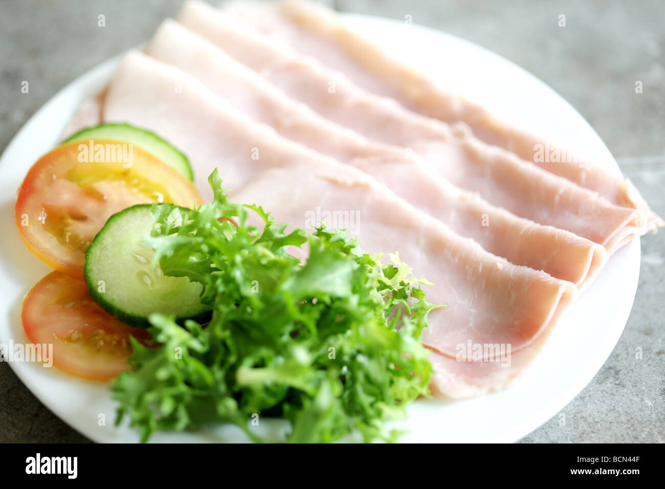 Salade de jambon cuit italien Banque D'Images