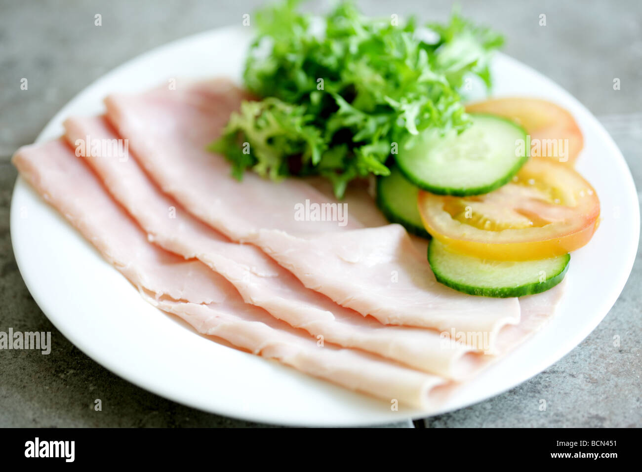 Salade de jambon cuit italien Banque D'Images