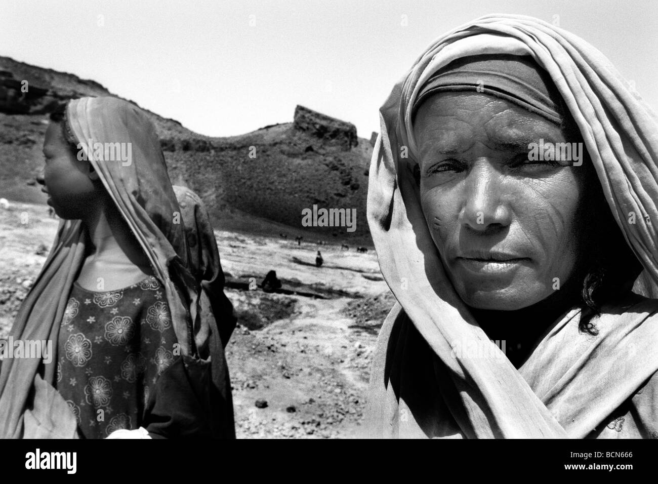 Soudan Nubie Désert de bayouda atrum crater Banque D'Images