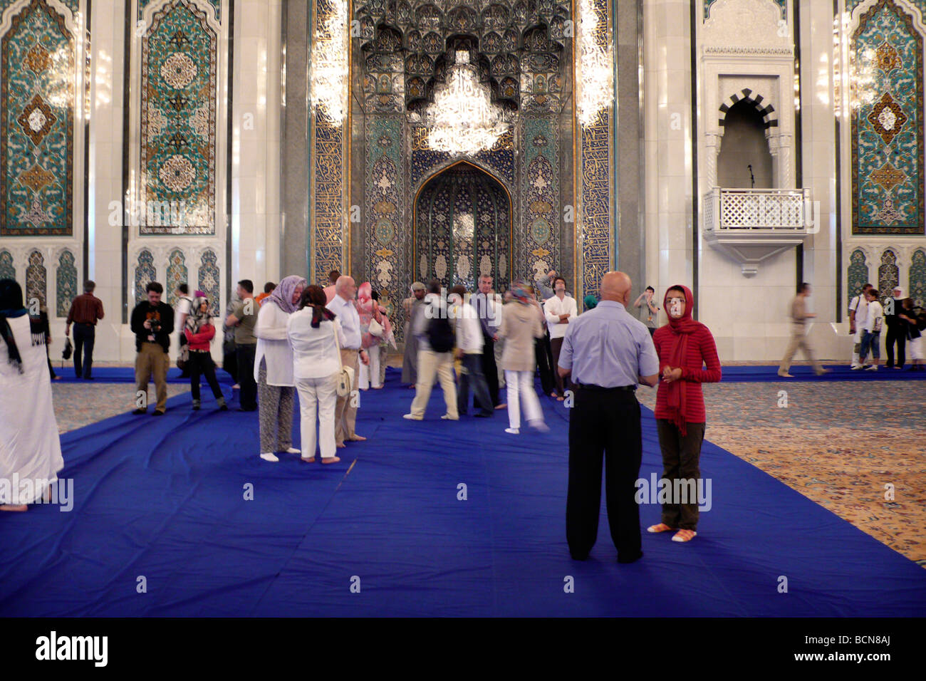 Mosquée Qaboos bin Said d'Oman Mascate Banque D'Images