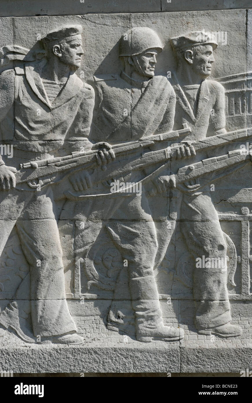 Allemagne Berlin Monument commémoratif de guerre soviétique en parc de Treptow Banque D'Images