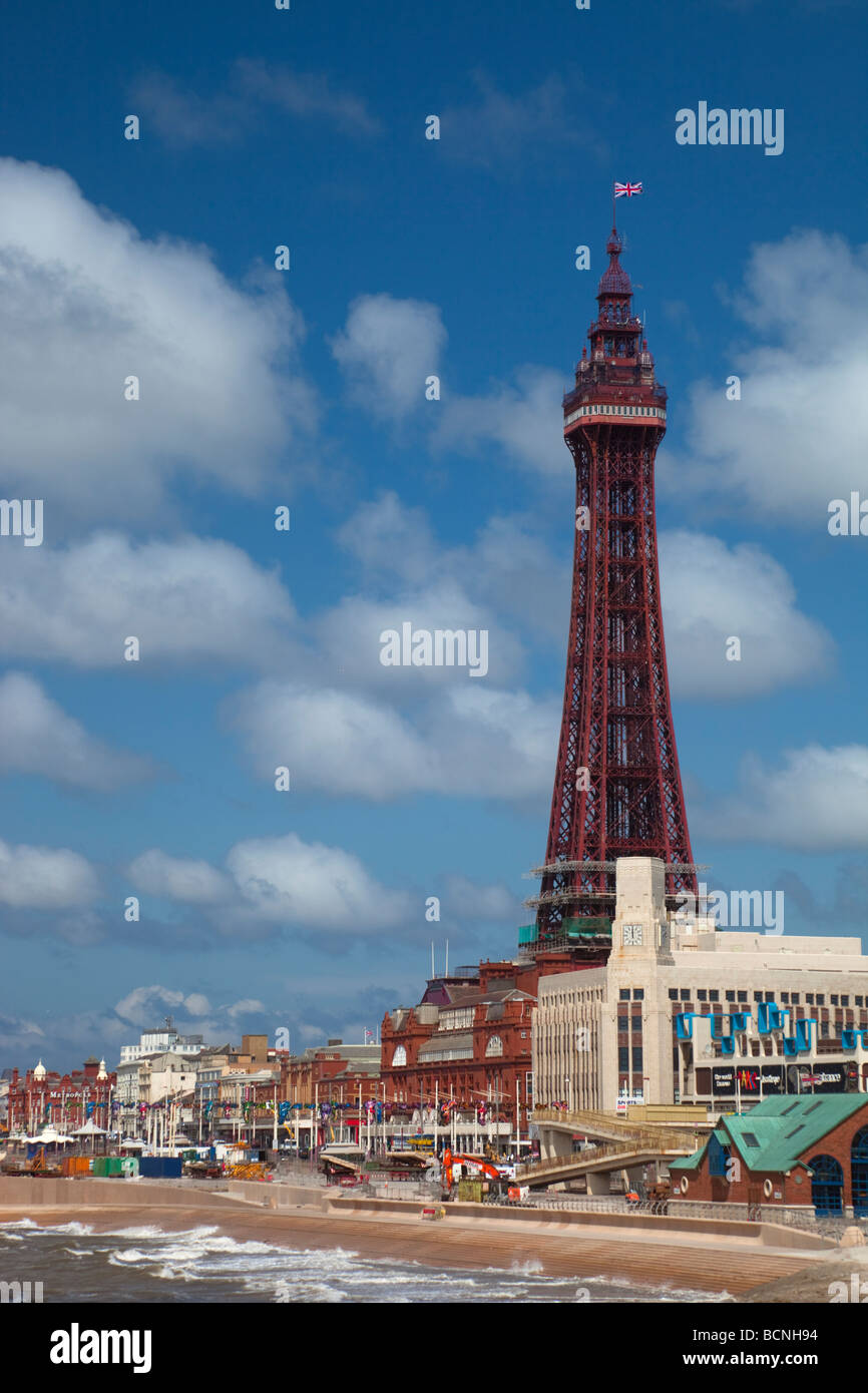 Front de mer de Blackpool Banque D'Images