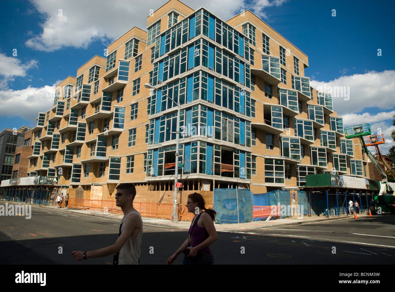 Projet de construction à l'impasse dans le quartier de Brooklyn à Wiliamsburg à New York Banque D'Images