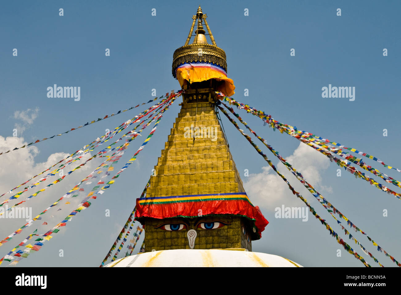 Bodhnath Stupa à Katmandou. Banque D'Images