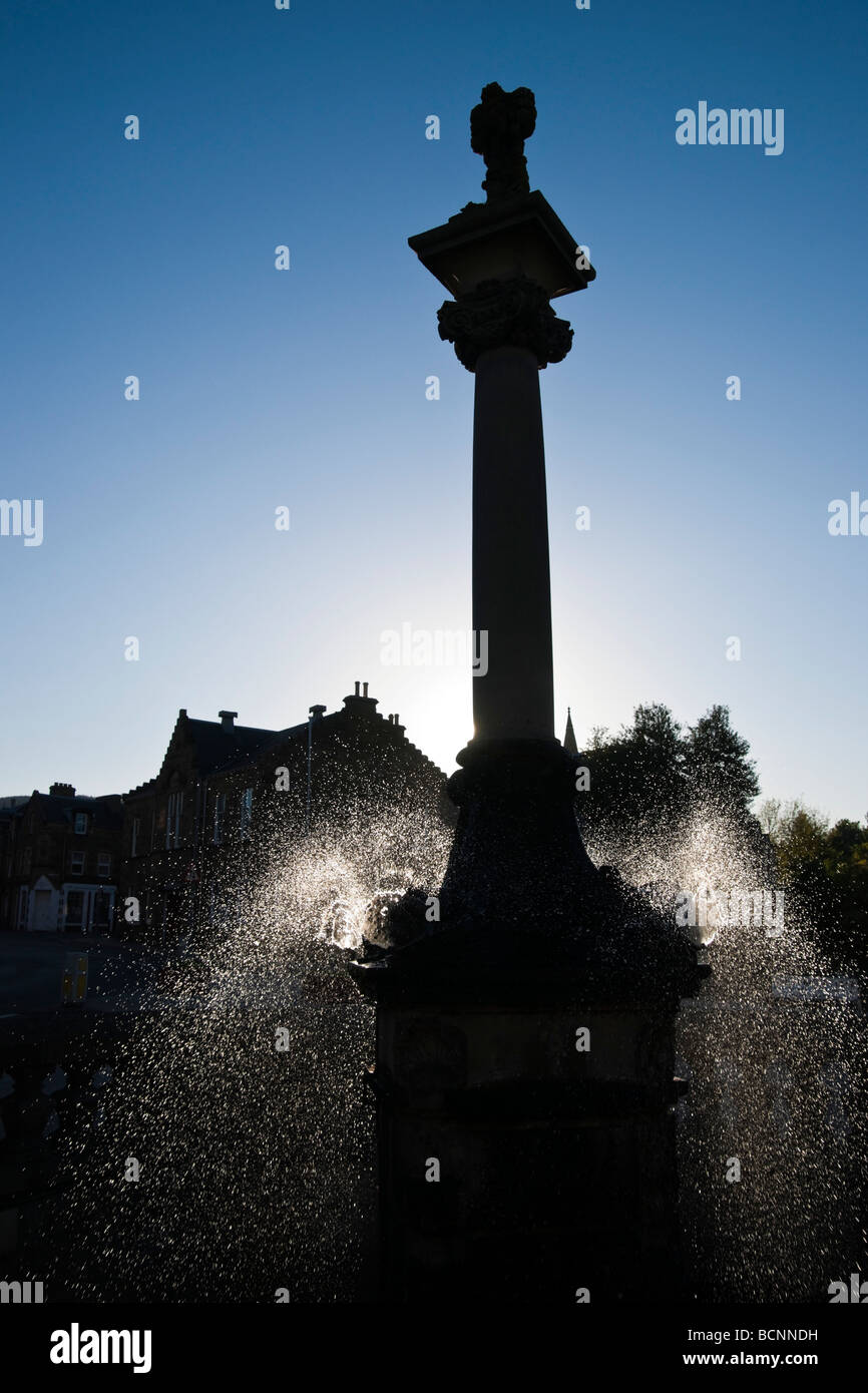 Scottish Borders Galashiels UK la fontaine et memorial Banque D'Images