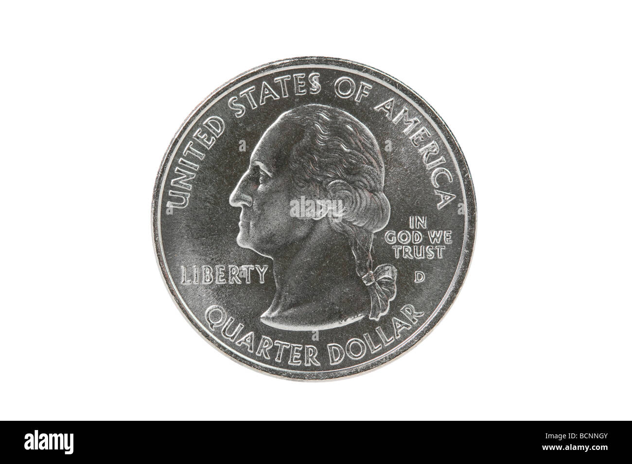 Washington trimestre avec chemin de détourage. Banque D'Images