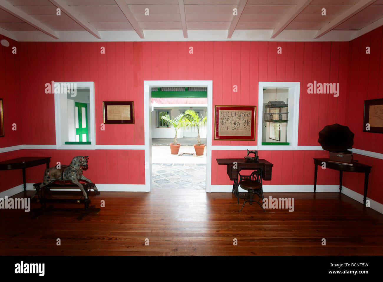 Vue de la Chambre dans le Manoir Ferme Historique Hacienda Buena Vista Porto Rico Banque D'Images