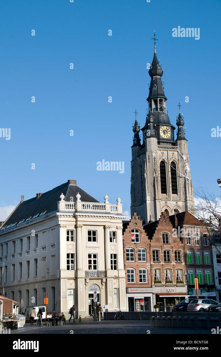 Ville historique belge Kortrijk Belgique Flandre Occidentale Banque D'Images