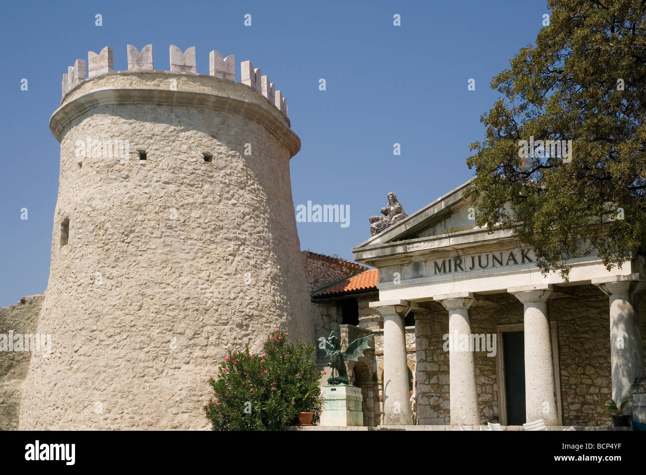 Croatie Rijeka Trsat castle tour romaine Banque D'Images