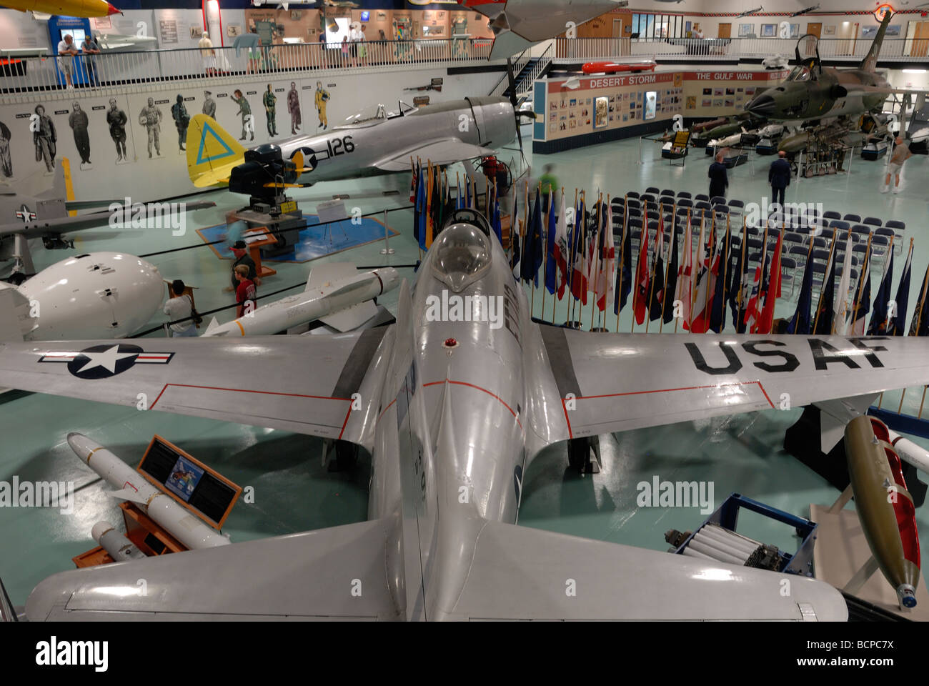 Intérieur de l'avion au Musée de l'armement Base Aérienne d'Eglin en Floride Banque D'Images