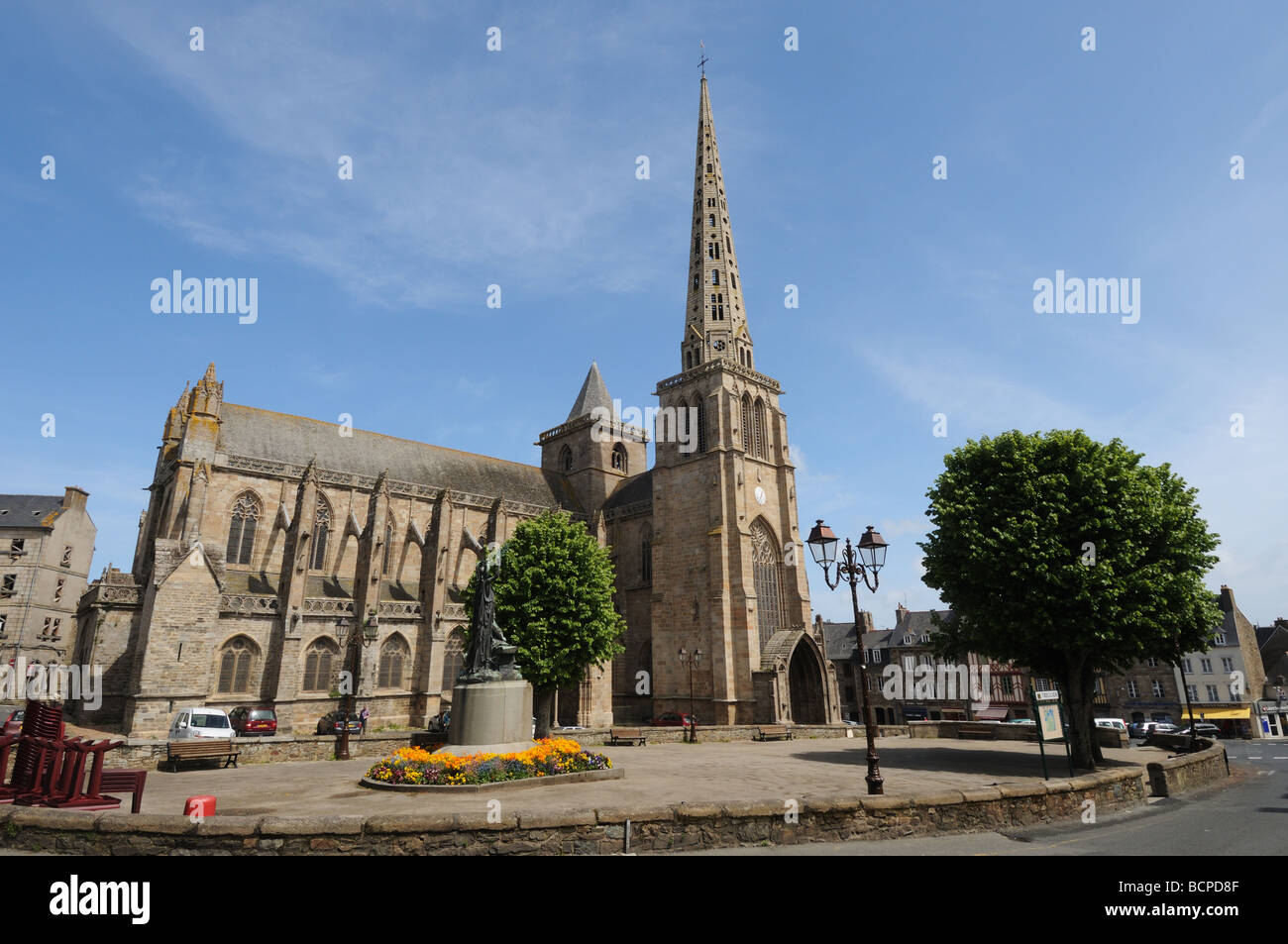 L'église de Tréguier en Bretagne Banque D'Images