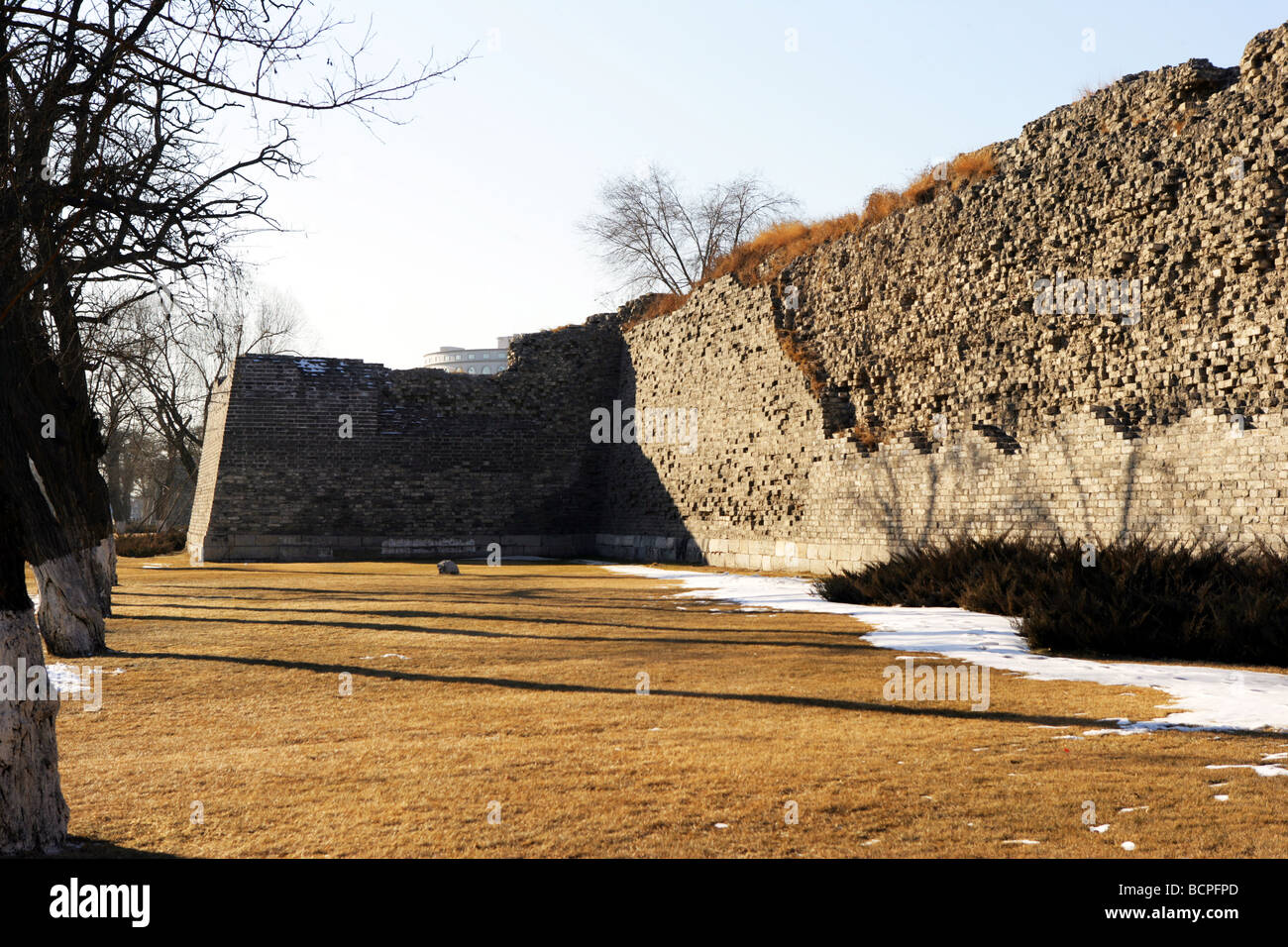 Dynastie Ming City Wall reliques Park, Beijing, Chine Banque D'Images