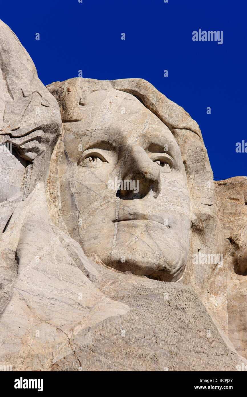Le mont Rushmore - Thomas Jefferson Banque D'Images