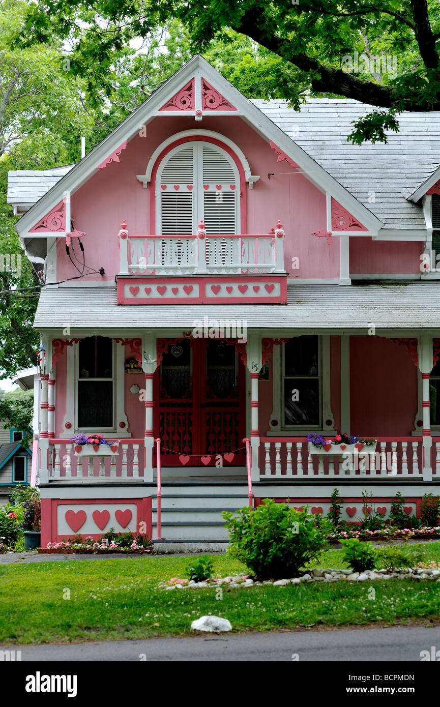 Oak Bluffs sur Martha's Vinyard au large de la côte de Cape Cod, Massachusettes, New England, USA, 2009 Banque D'Images