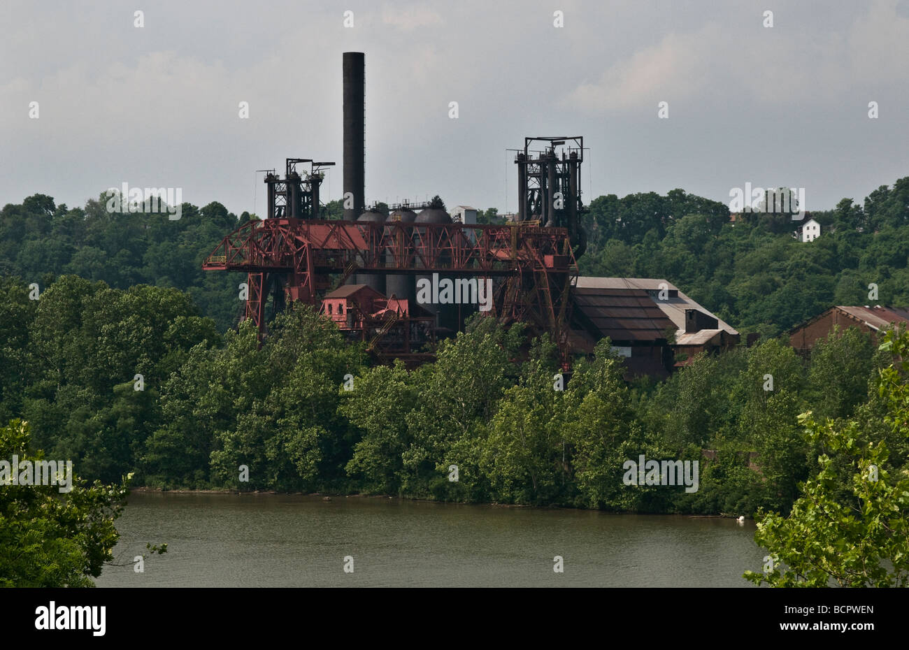 Abandonné l'usine sidérurgique, Pittsburgh, Pennsylvanie Banque D'Images