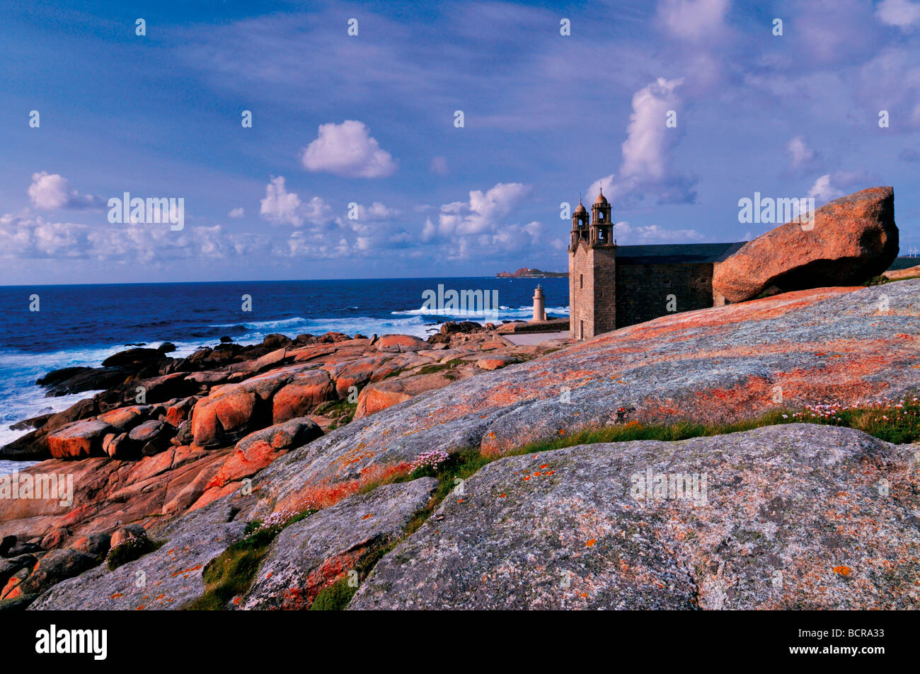 L'Espagne, Saint James Way : Sanctuaire Virxe da Barca à Muxia, Galice Banque D'Images