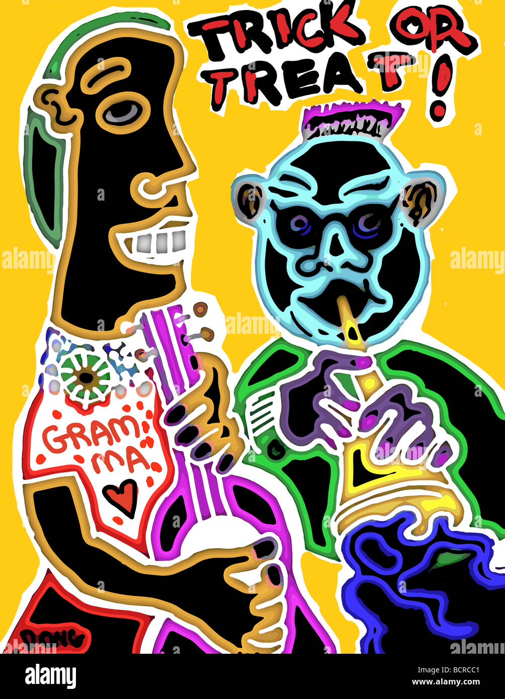 Trick or Treat, 2007, Diana Ong (b.1940) Sino/Infographie Banque D'Images