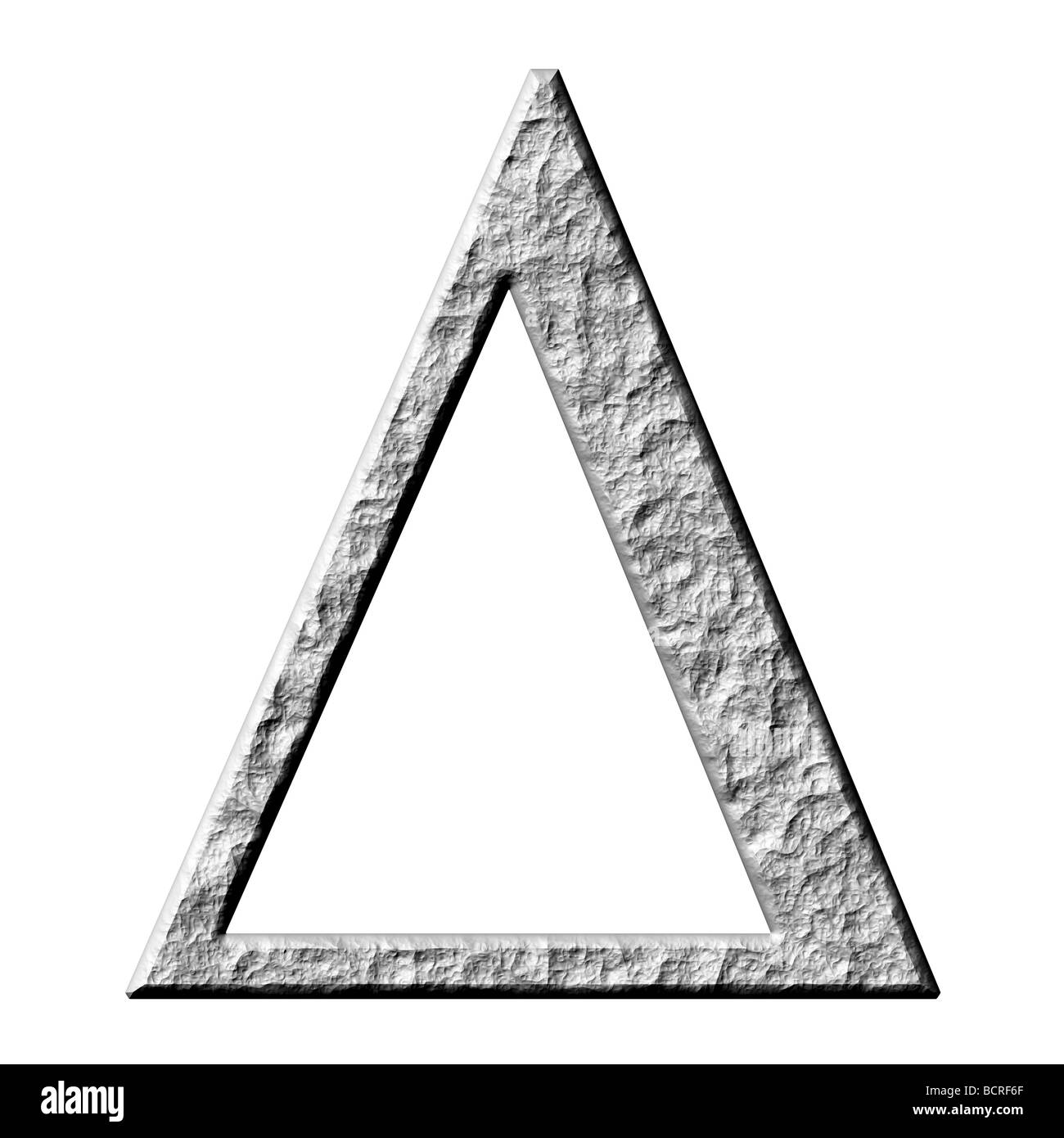 Pierre 3d lettre grecque Delta Banque D'Images