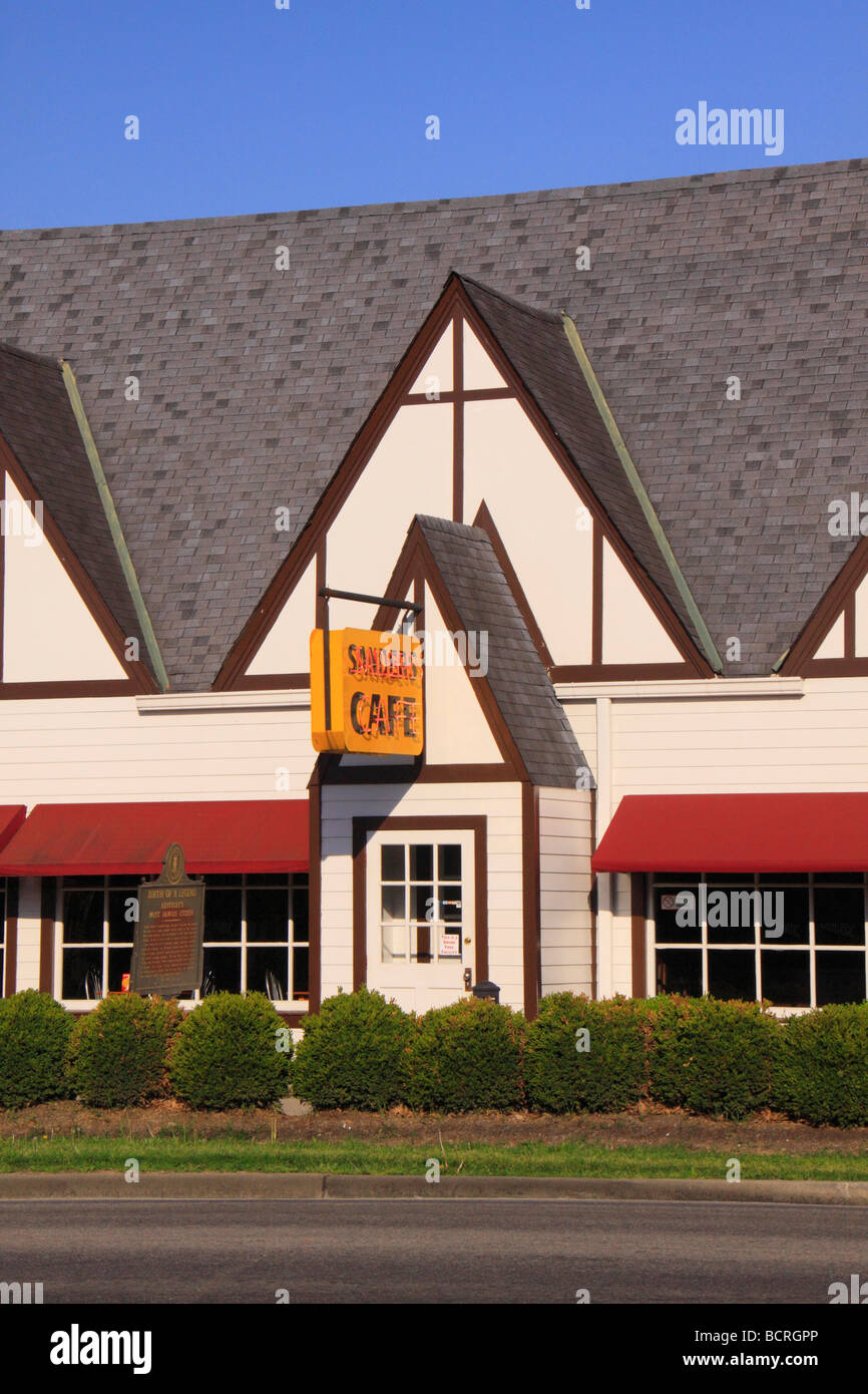 Sanders Cafe et Musée Maison natale de Poulet frit Kentucky Kentucky Corbin Banque D'Images