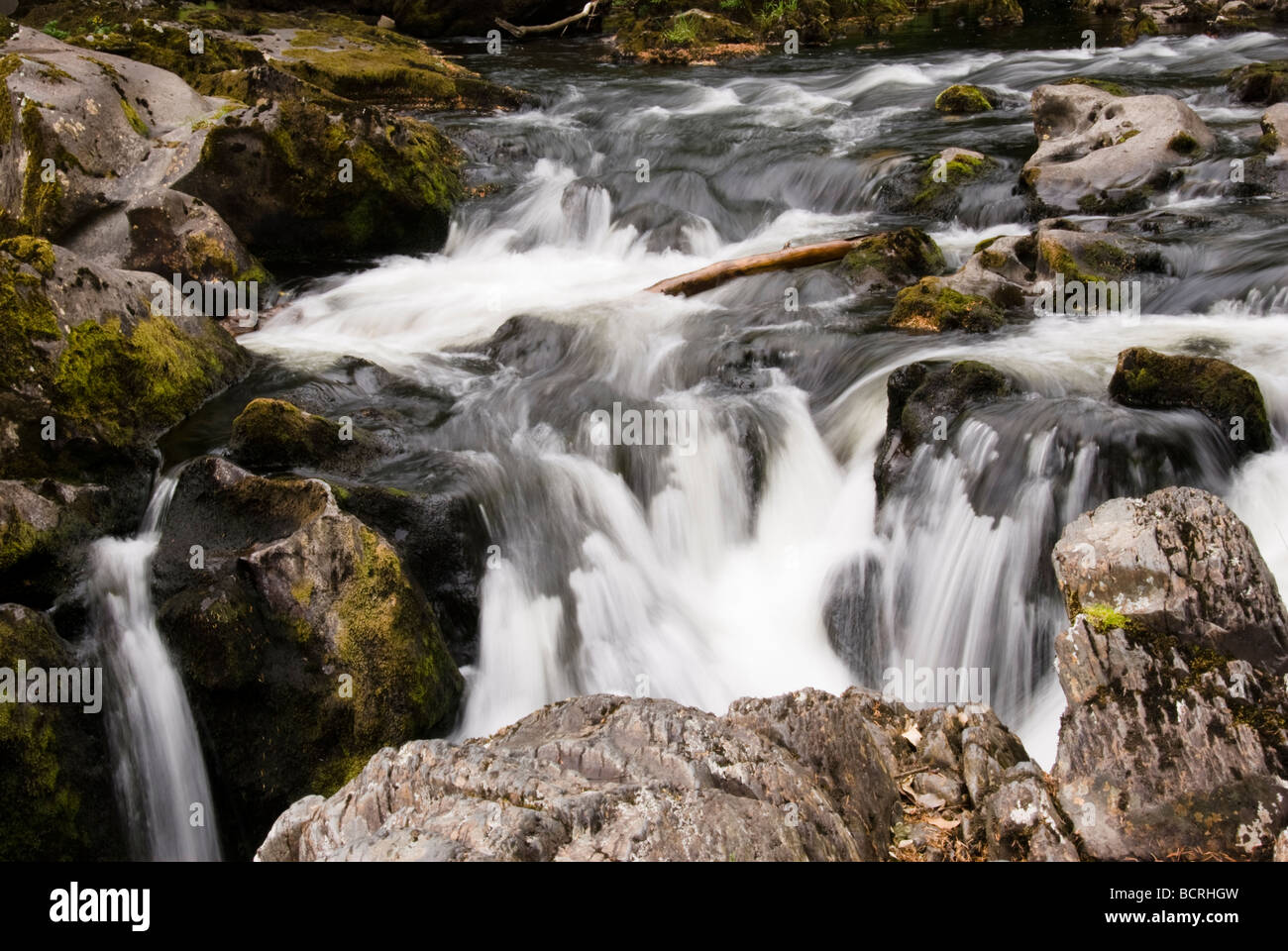 Betws-Y-coed Cascade dans le Nord du Pays de Galles Banque D'Images